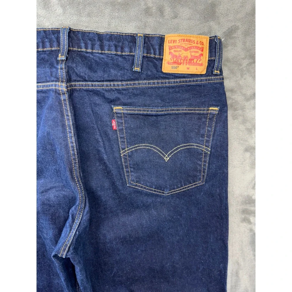 Levi's 550 Relaxed‎ Fit Jeans Mens W44 L29 Dark Wash Denim Classic